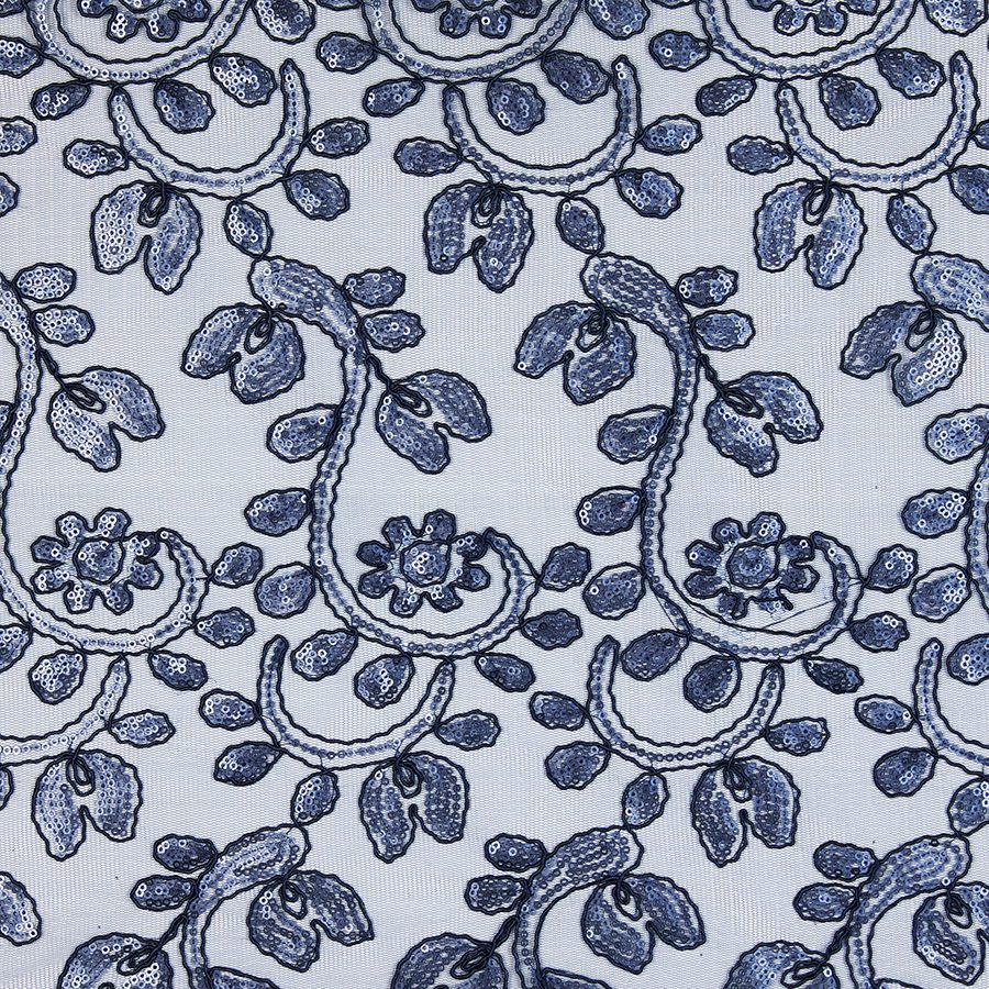 Specialty Sequins Lace Navy tablecloth
